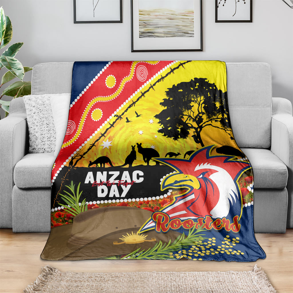 Roosters ANZAC Day Blanket Rosemary Starring Night Style