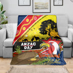 Roosters ANZAC Day Blanket Rosemary Starring Night Style