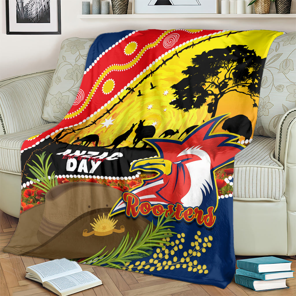 Roosters ANZAC Day Blanket Rosemary Starring Night Style