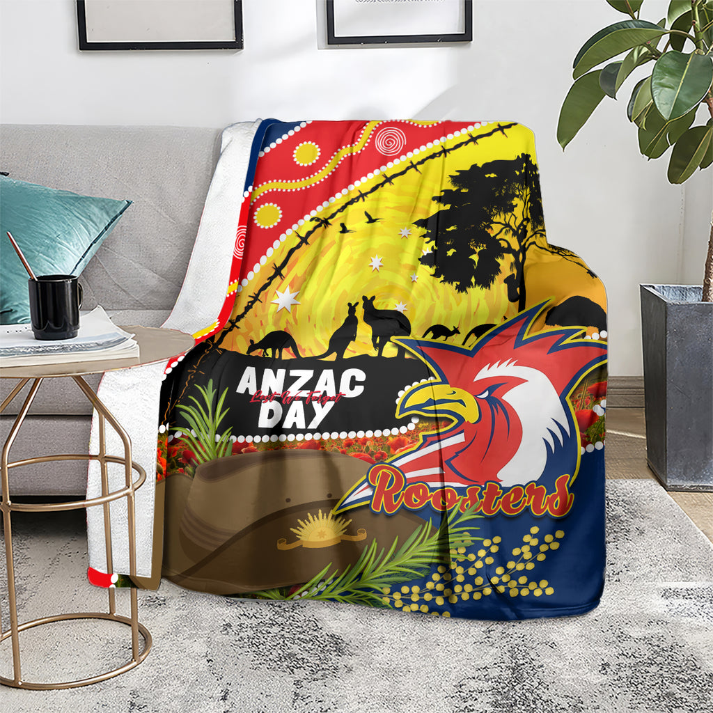 Roosters ANZAC Day Blanket Rosemary Starring Night Style