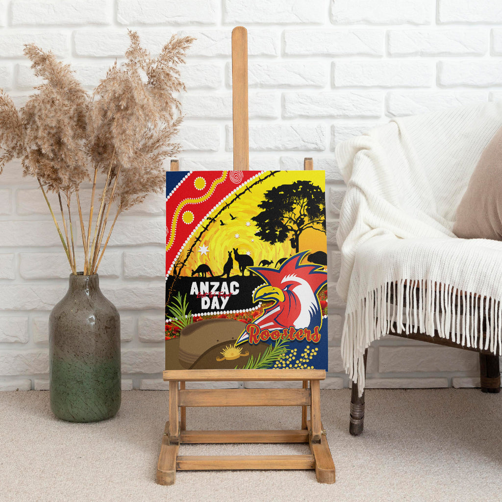 Roosters ANZAC Day Canvas Wall Art Rosemary Starring Night Style
