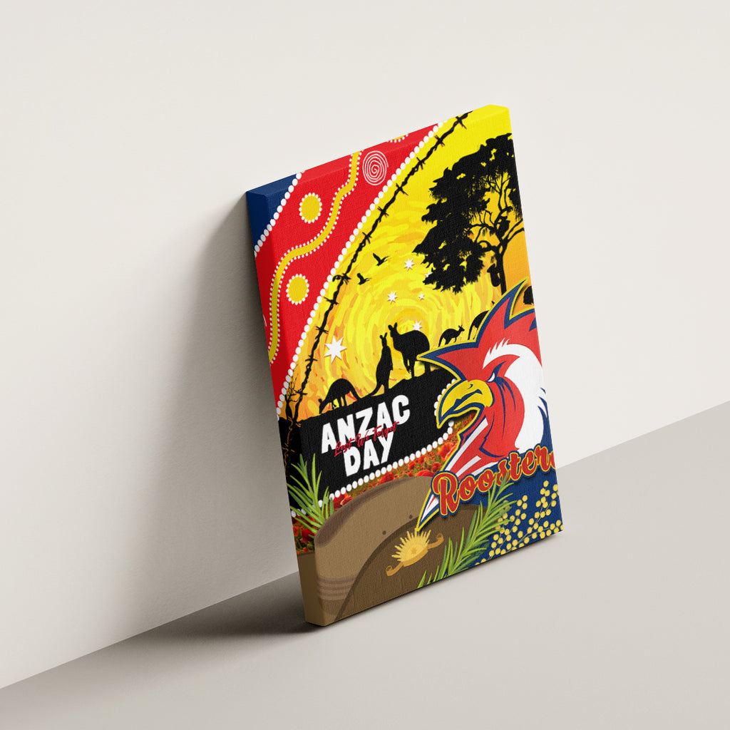 Roosters ANZAC Day Canvas Wall Art Rosemary Starring Night Style