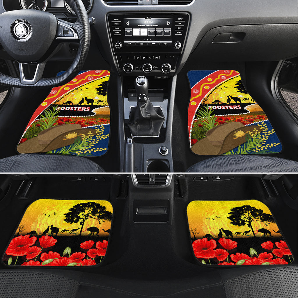 Roosters ANZAC Day Car Mats Rosemary Starring Night Style