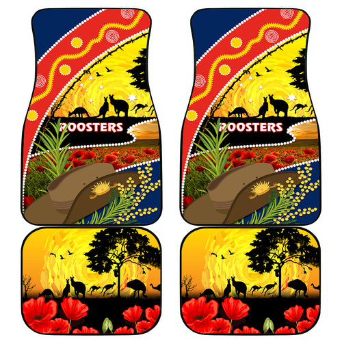 Roosters ANZAC Day Car Mats Rosemary Starring Night Style