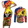 Roosters ANZAC Day Couples Matching Short Sleeve Bodycon Dress and Long Sleeve Button Shirt Rosemary Starring Night Style