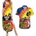 Roosters ANZAC Day Couples Matching Summer Maxi Dress and Hawaiian Shirt Rosemary Starring Night Style