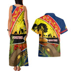 Roosters ANZAC Day Couples Matching Tank Maxi Dress and Hawaiian Shirt Rosemary Starring Night Style