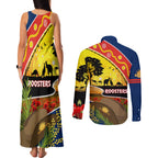 Roosters ANZAC Day Couples Matching Tank Maxi Dress and Long Sleeve Button Shirt Rosemary Starring Night Style