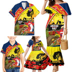 Roosters ANZAC Day Family Matching Mermaid Dress and Hawaiian Shirt Rosemary Starring Night Style