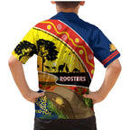 Roosters ANZAC Day Family Matching Mermaid Dress and Hawaiian Shirt Rosemary Starring Night Style