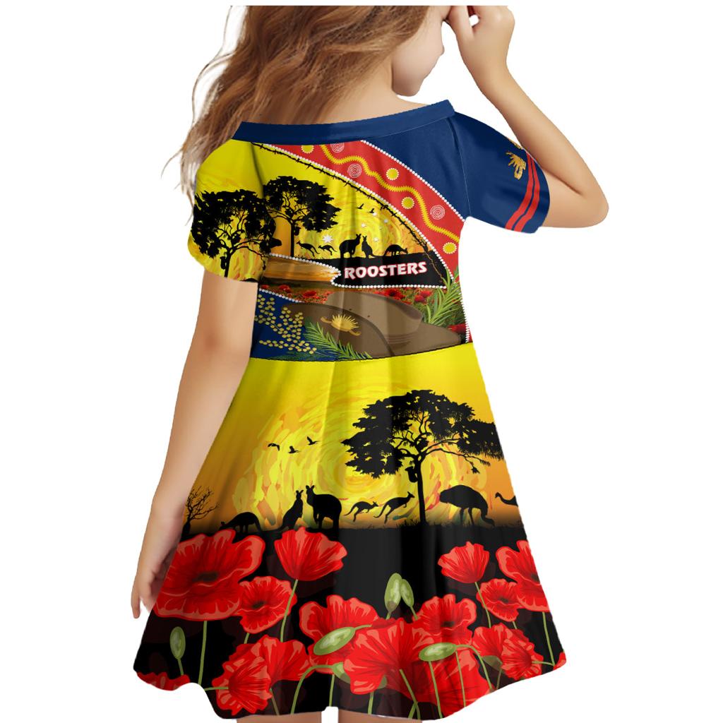 Roosters ANZAC Day Family Matching Mermaid Dress and Hawaiian Shirt Rosemary Starring Night Style