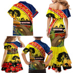 Roosters ANZAC Day Family Matching Mermaid Dress and Hawaiian Shirt Rosemary Starring Night Style