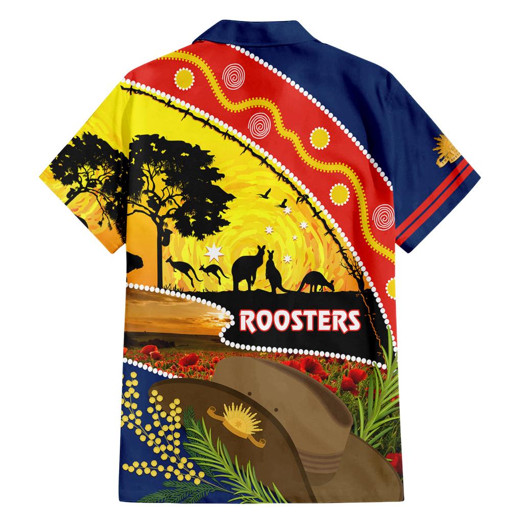 Roosters ANZAC Day Family Matching Puletasi and Hawaiian Shirt Rosemary Starring Night Style