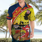 Roosters ANZAC Day Hawaiian Shirt Rosemary Starring Night Style