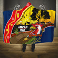 Roosters ANZAC Day Hooded Blanket Rosemary Starring Night Style