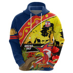 Roosters ANZAC Day Hoodie Rosemary Starring Night Style
