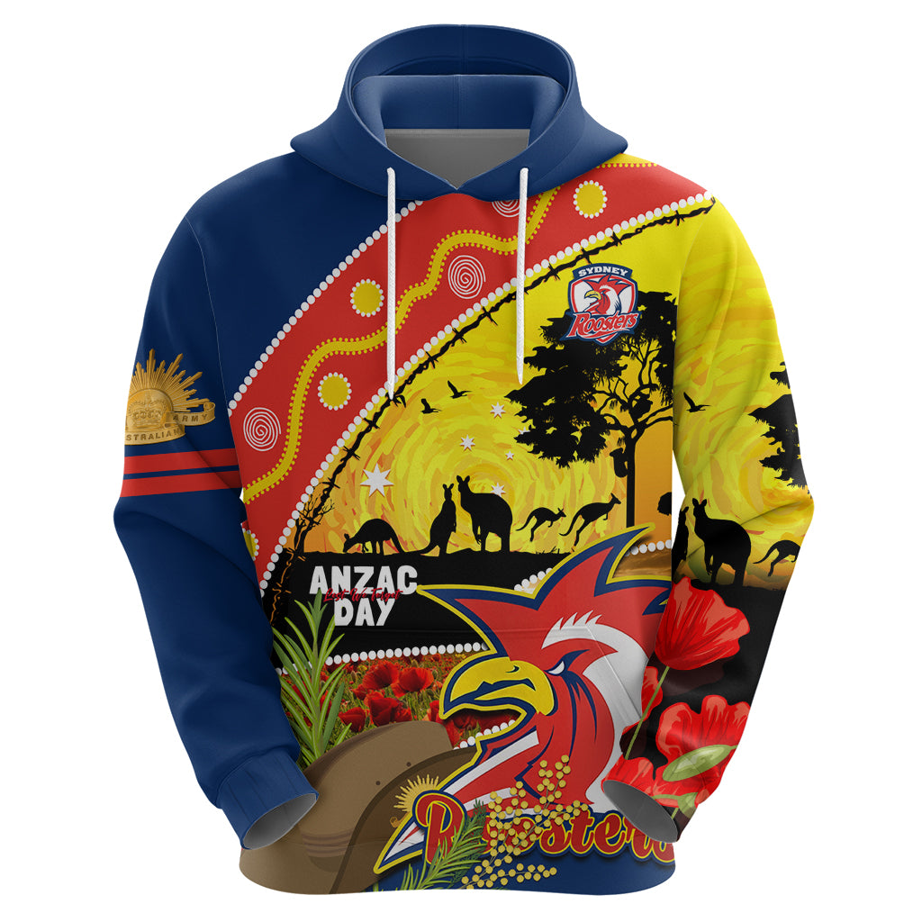 Roosters ANZAC Day Hoodie Rosemary Starring Night Style