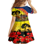 Roosters ANZAC Day Kid Short Sleeve Dress Rosemary Starring Night Style