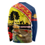 Roosters ANZAC Day Long Sleeve Shirt Rosemary Starring Night Style