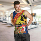 Roosters ANZAC Day Men Tank Top Rosemary Starring Night Style