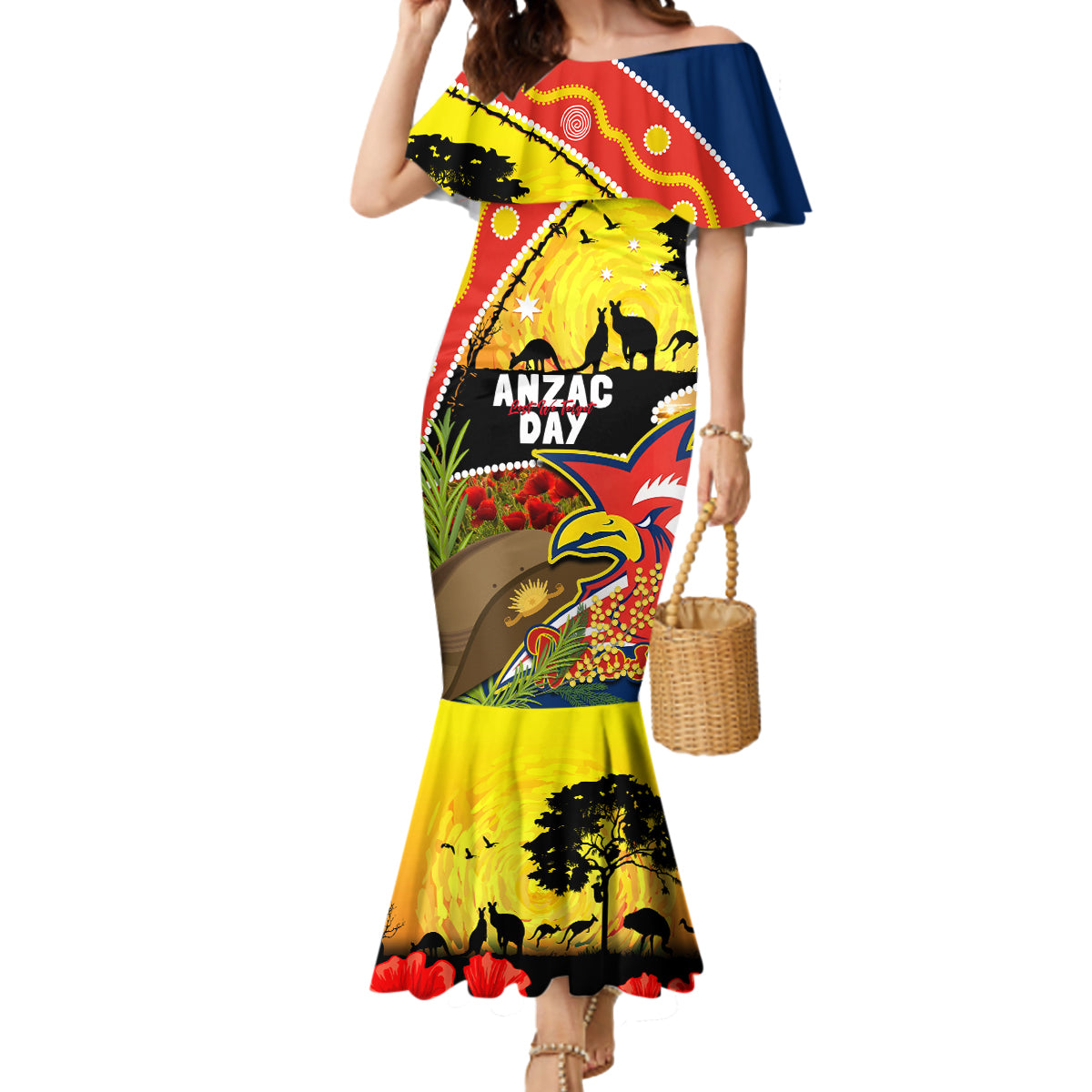 Roosters ANZAC Day Mermaid Dress Rosemary Starring Night Style