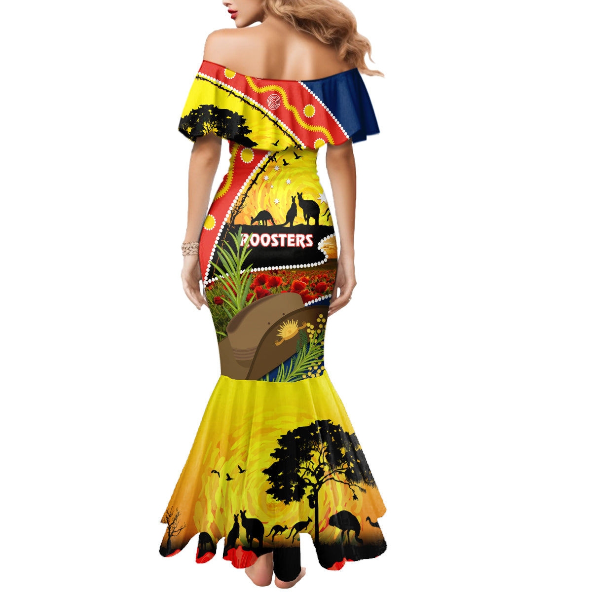 Roosters ANZAC Day Mermaid Dress Rosemary Starring Night Style