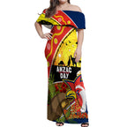 Roosters ANZAC Day Off Shoulder Maxi Dress Rosemary Starring Night Style