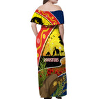 Roosters ANZAC Day Off Shoulder Maxi Dress Rosemary Starring Night Style