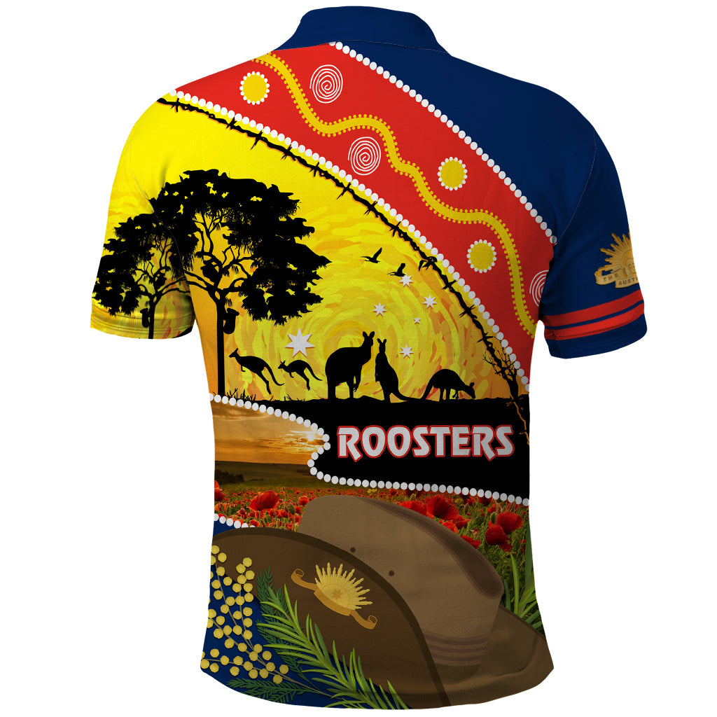 Roosters ANZAC Day Polo Shirt Rosemary Starring Night Style