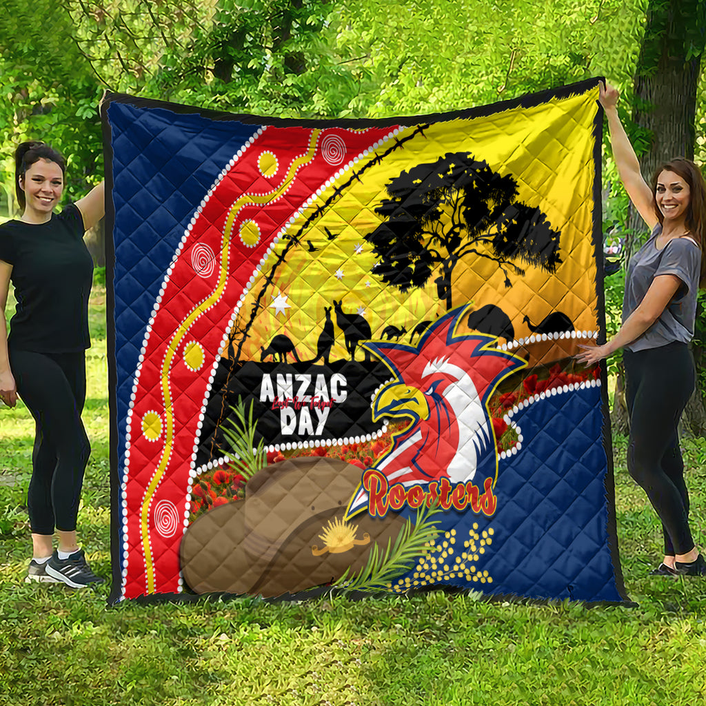 Roosters ANZAC Day Quilt Rosemary Starring Night Style