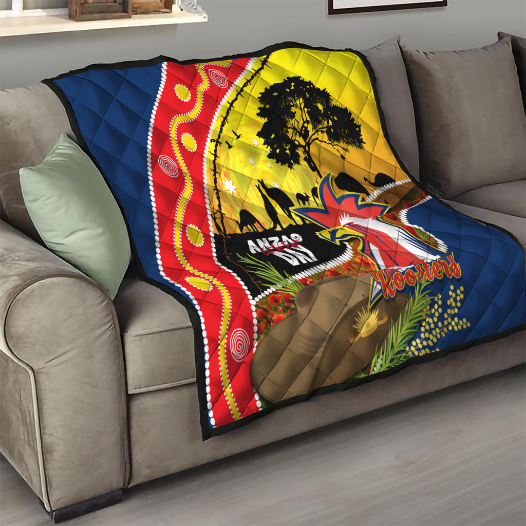 Roosters ANZAC Day Quilt Rosemary Starring Night Style
