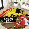 Roosters ANZAC Day Round Carpet Rosemary Starring Night Style