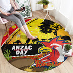 Roosters ANZAC Day Round Carpet Rosemary Starring Night Style
