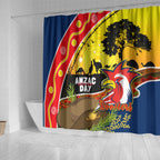 Roosters ANZAC Day Shower Curtain Rosemary Starring Night Style