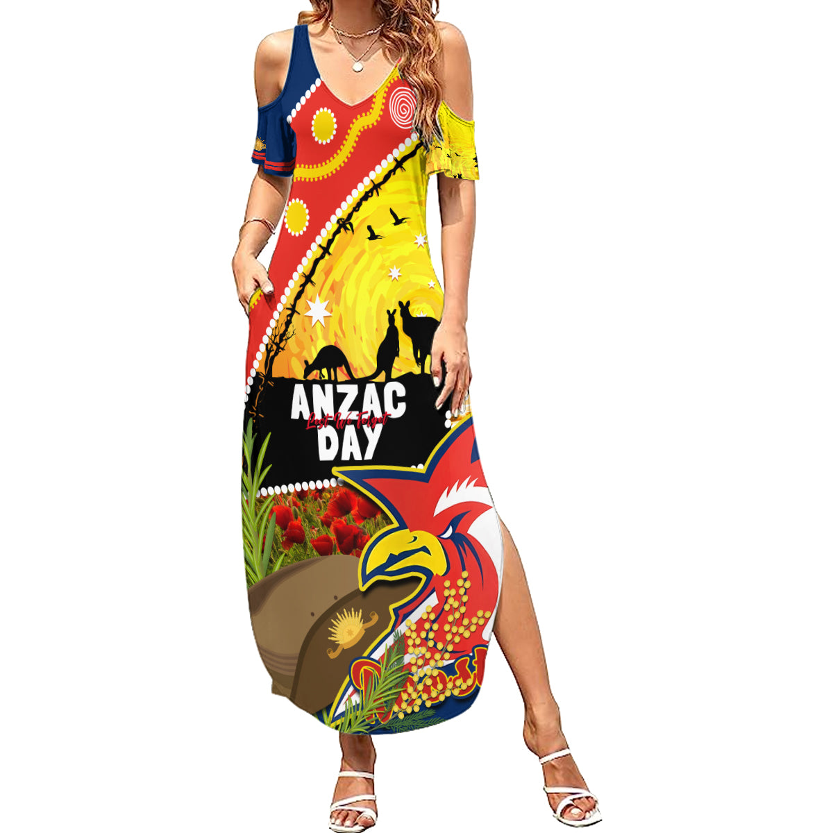 Roosters ANZAC Day Summer Maxi Dress Rosemary Starring Night Style