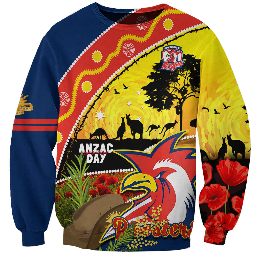 Roosters ANZAC Day Sweatshirt Rosemary Starring Night Style