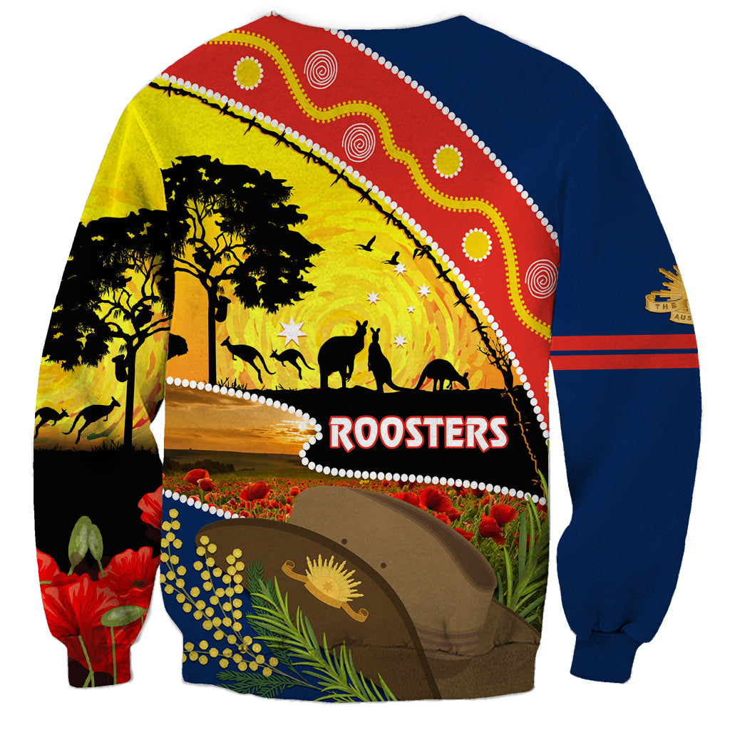 Roosters ANZAC Day Sweatshirt Rosemary Starring Night Style