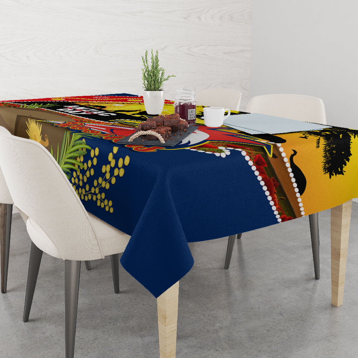 Roosters ANZAC Day Tablecloth Rosemary Starring Night Style