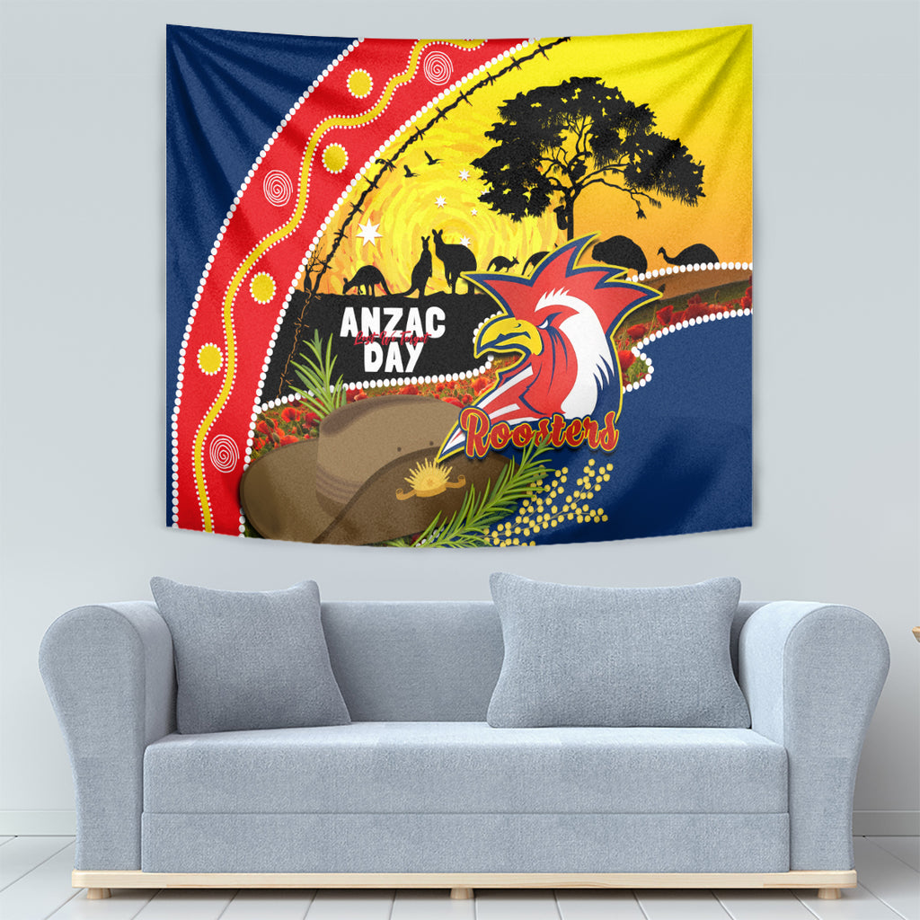 Roosters ANZAC Day Tapestry Rosemary Starring Night Style