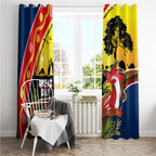 Roosters ANZAC Day Window Curtain Rosemary Starring Night Style