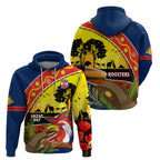 Roosters ANZAC Day Zip Hoodie Rosemary Starring Night Style