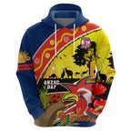 Roosters ANZAC Day Zip Hoodie Rosemary Starring Night Style