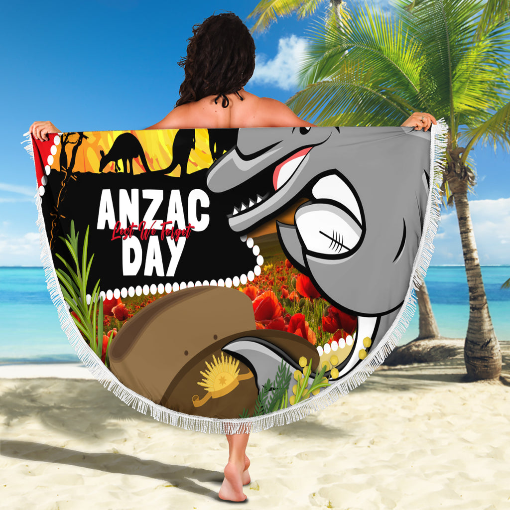 Dolphins ANZAC Day Beach Blanket Rosemary Starring Night Style