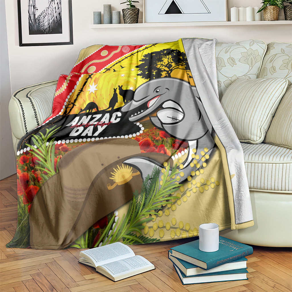 Dolphins ANZAC Day Blanket Rosemary Starring Night Style