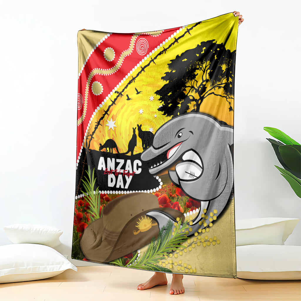 Dolphins ANZAC Day Blanket Rosemary Starring Night Style