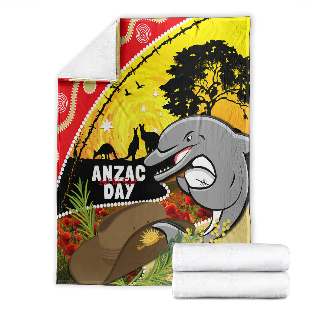 Dolphins ANZAC Day Blanket Rosemary Starring Night Style