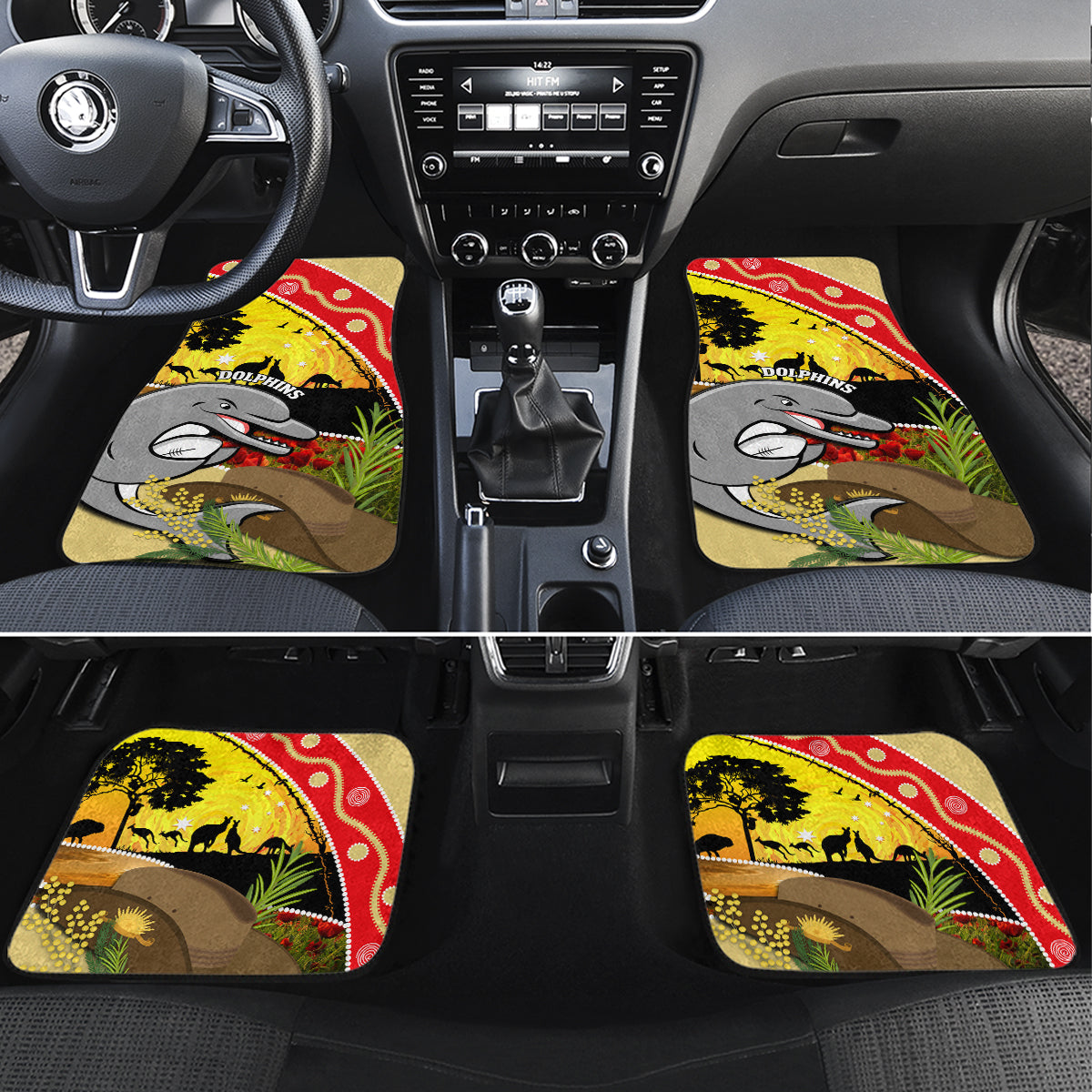Dolphins ANZAC Day Car Mats Rosemary Starring Night Style