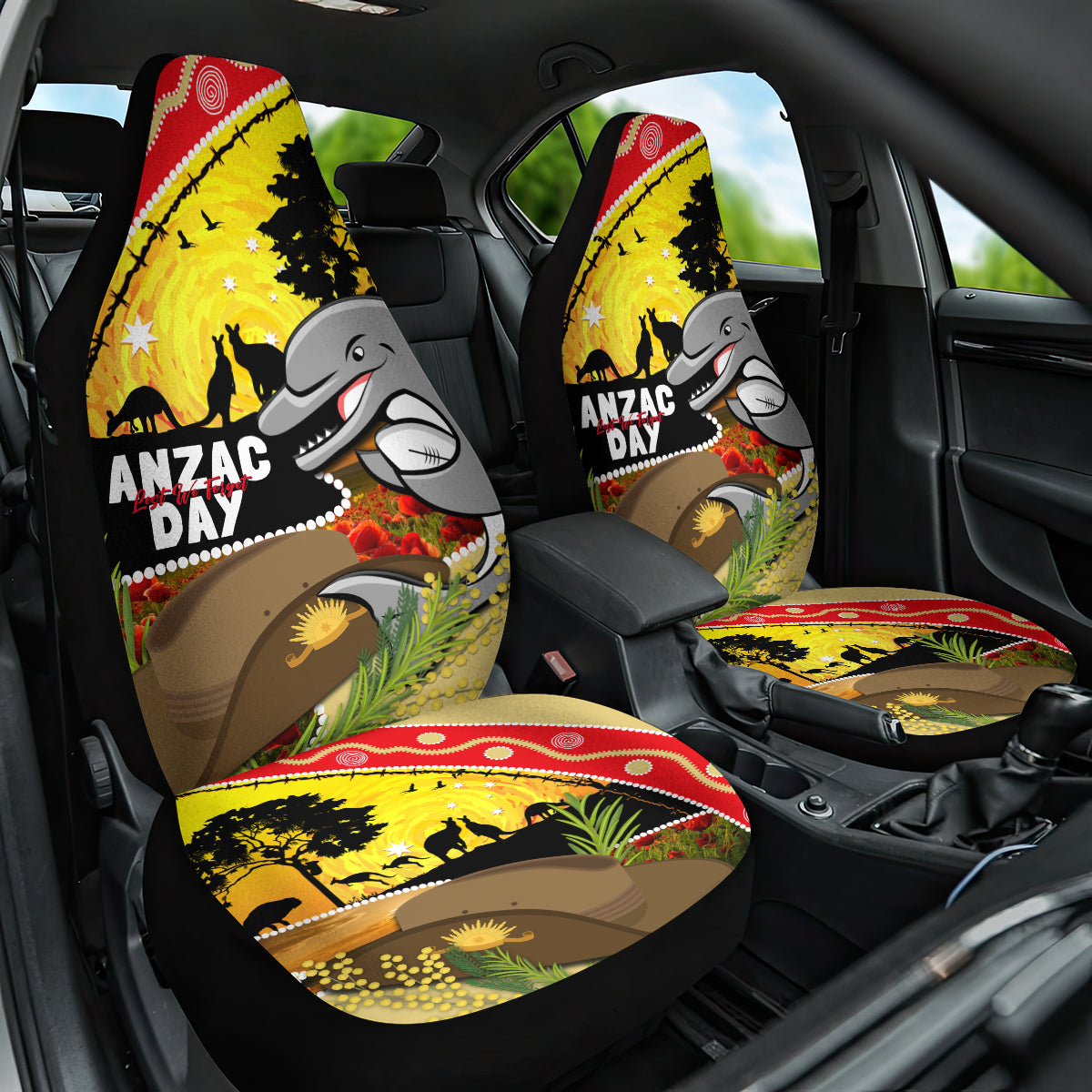 Dolphins ANZAC Day Car Seat Cover Rosemary Starring Night Style
