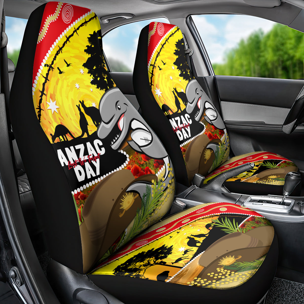 Dolphins ANZAC Day Car Seat Cover Rosemary Starring Night Style