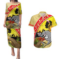 Dolphins ANZAC Day Couples Matching Puletasi and Hawaiian Shirt Rosemary Starring Night Style